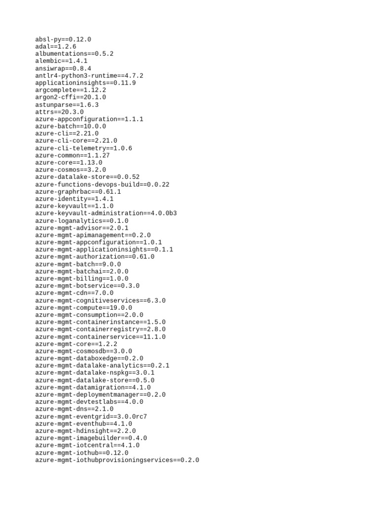 Python Package Dependencies List | PDF