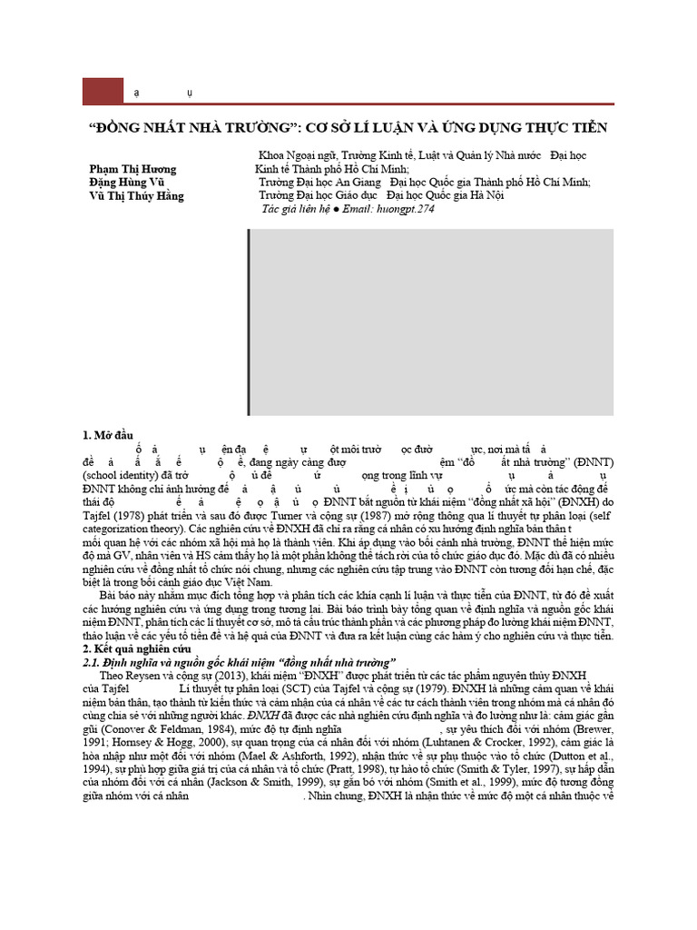 NG NHT NH TRNG C S L Lun V NG DNG THC Tin | PDF
