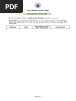 NCOI Annotations Form For Teacher IV Applicant | PDF | Educational ...