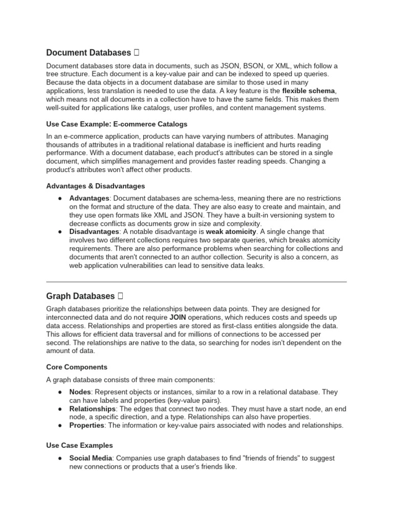 Document and Graph Databases Overview | PDF | Apache Hadoop | No Sql
