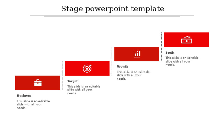 Stage Powerpoint Template Red | PDF