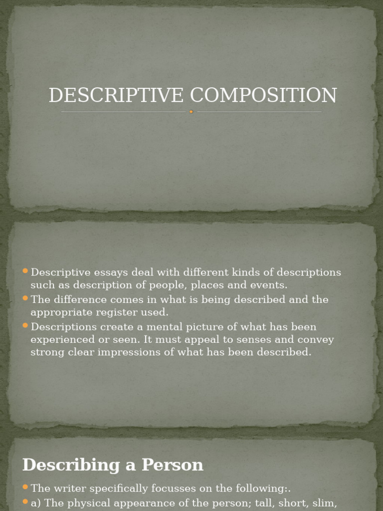 Understanding Descriptive Composition | PDF | Adjective | Linguistics