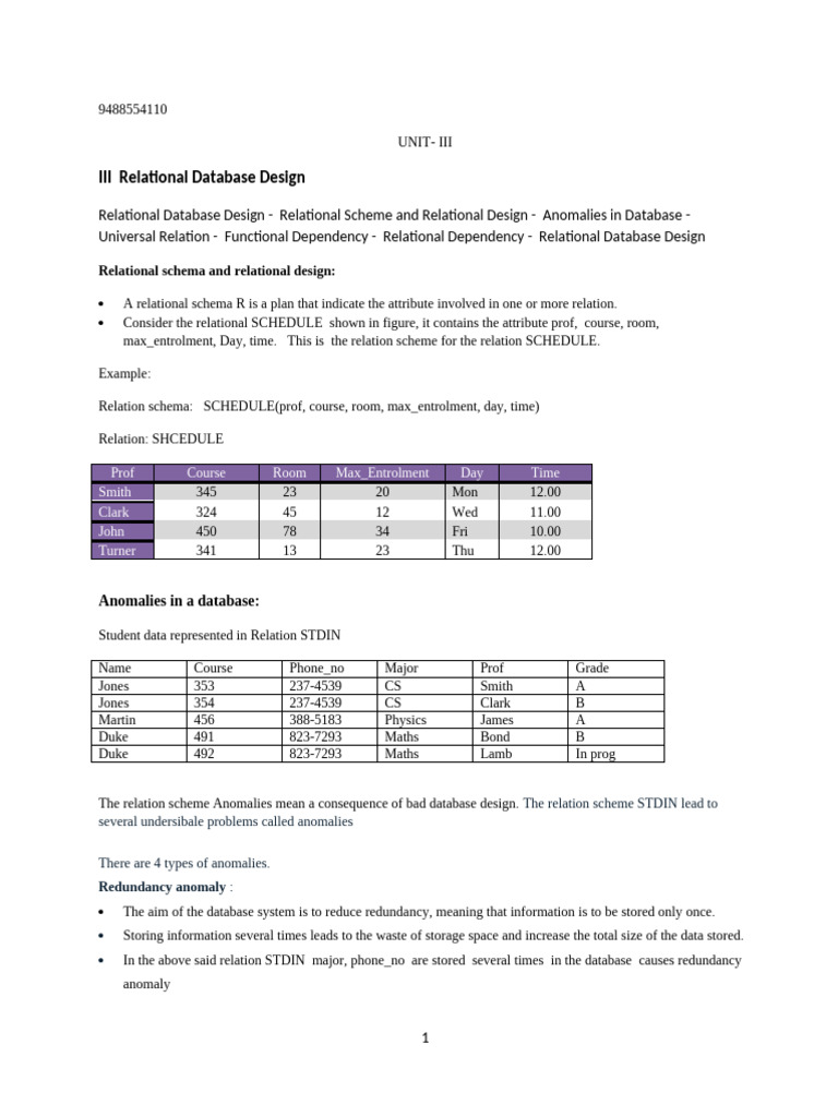 Universal Relation in Database Design | PDF | Data Management | Data Model