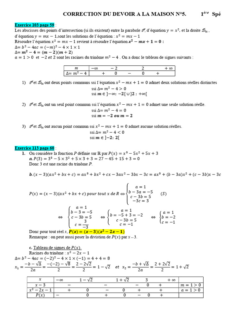 Résolution d'équations et fonctions mathématiques | PDF | Mathématiques ...