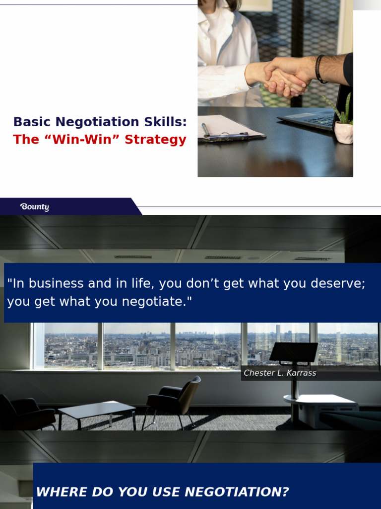 Mastering Win-Win Negotiation Skills | PDF | Negotiation ...