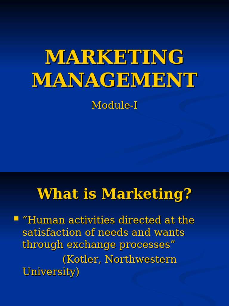 Marketing Management Concepts Explained | PDF | Marketing | Product ...
