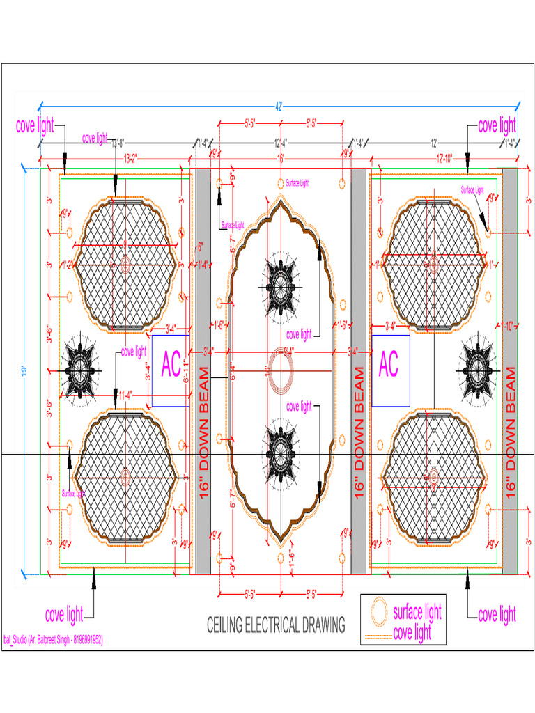 False Ceiling Electrical Drawing 03 | PDF
