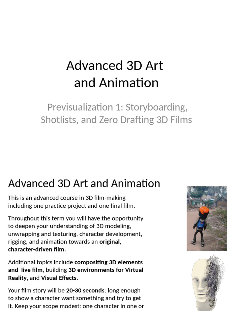 Advanced 3D Animation Course Guide | PDF | 3 D Computer Graphics ...