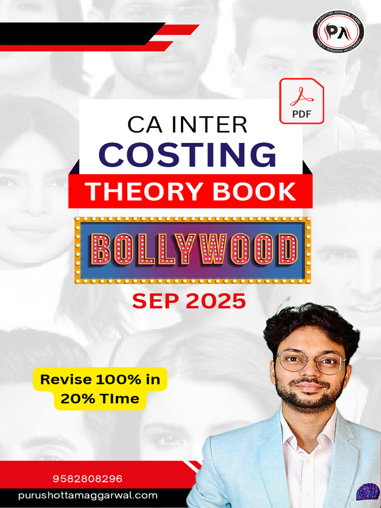 Costing Theory Book for CA Inter 2025 | PDF | Cost Accounting | Incentive