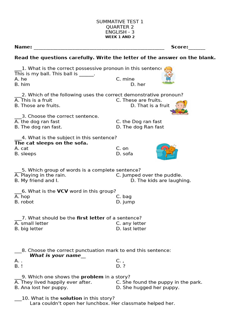 Q2 Summative 1 2 Pdf