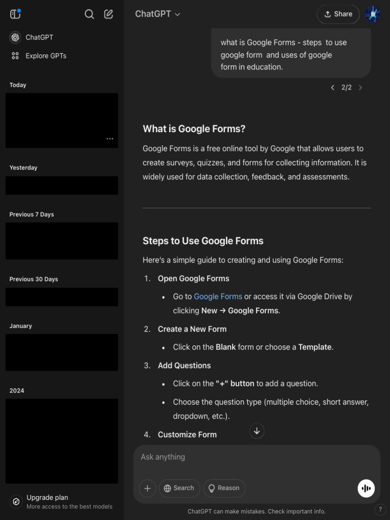 Google Forms Guide for Education Use | PDF