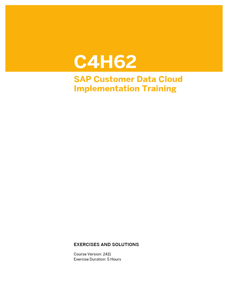 SAP Customer Data Cloud Training Guide | PDF | Login | World Wide Web
