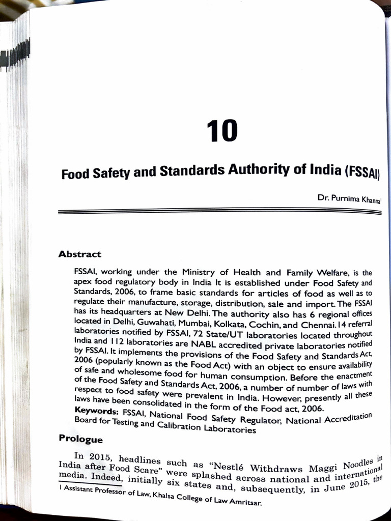 FSSAI | PDF