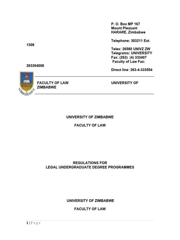 Final Law Undergraduate Regulations | PDF | Educational Assessment ...