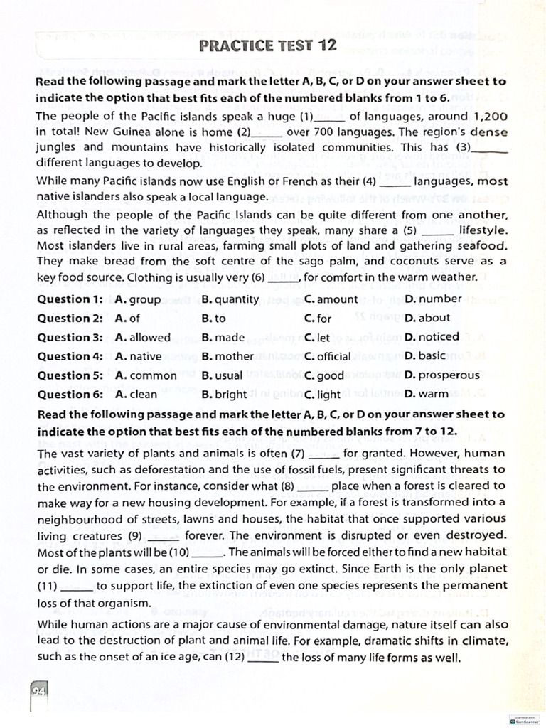 SELF TEST 12 13 Modified | PDF