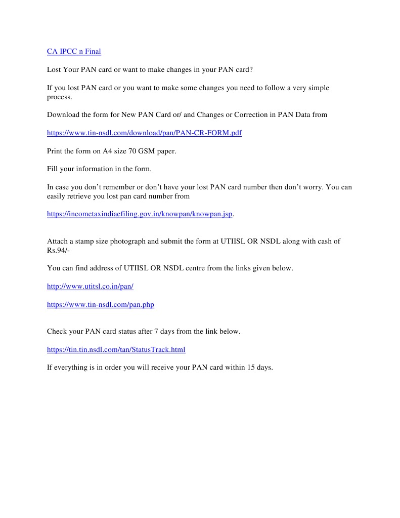 Easy PAN Card Replacement Guide | PDF