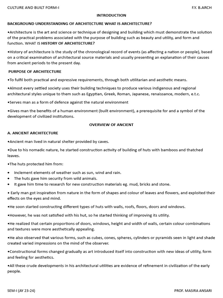Understanding Architecture and Civilization | PDF | Stone Age | Paleolithic