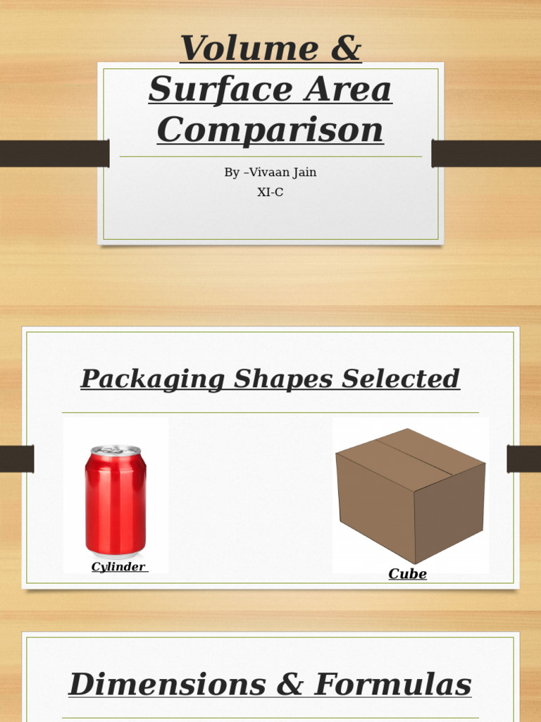 Cylinder vs. Cube: Surface Area Analysis | PDF