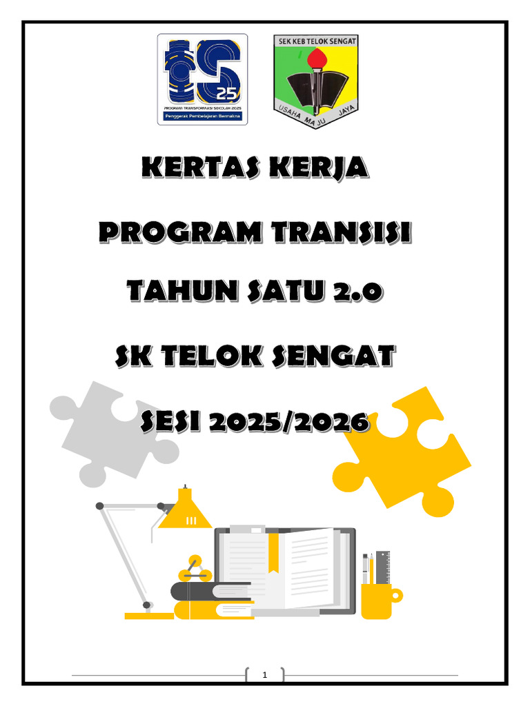 Kertas Kerja Program Transisi 2025 SK Telok Sengat | PDF