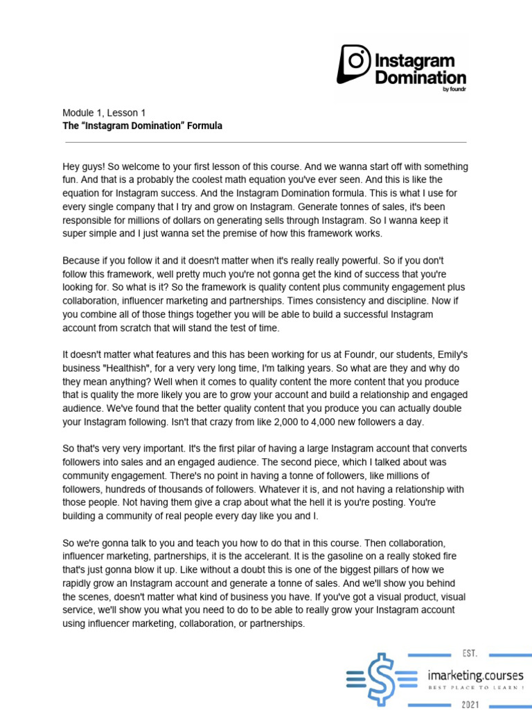 02 Instagram+Domination+ +transcript+ +M1L1+the+"Instagram+Domination ...