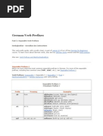 German Verb Prefixes Seperable N Inseperable