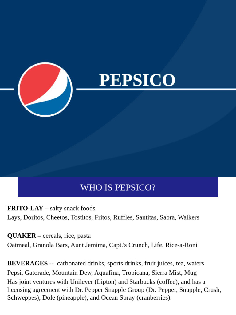 Pepsico | PDF | Pepsi Co | Drink