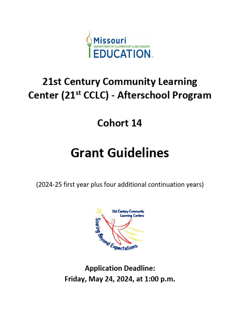 21st CCLC Afterschool Program Grant Guidelines | PDF