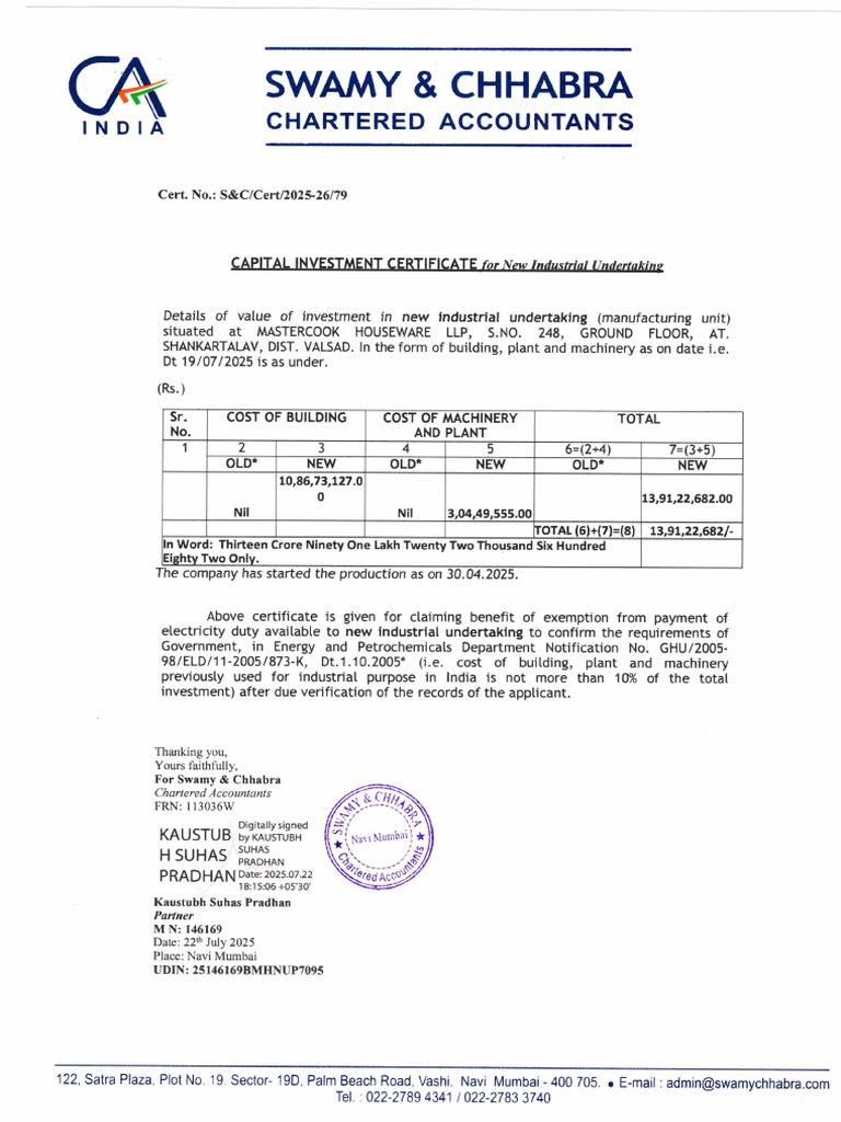 CA Certificate | PDF