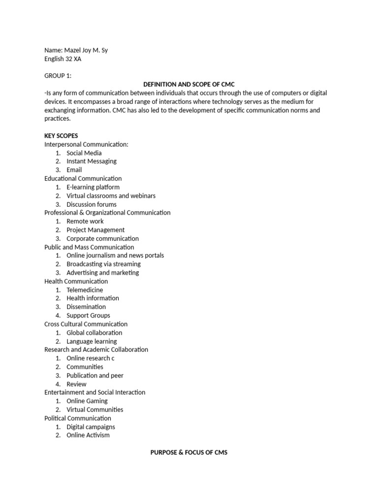 Understanding Computer-Mediated Communication | PDF | Communication ...