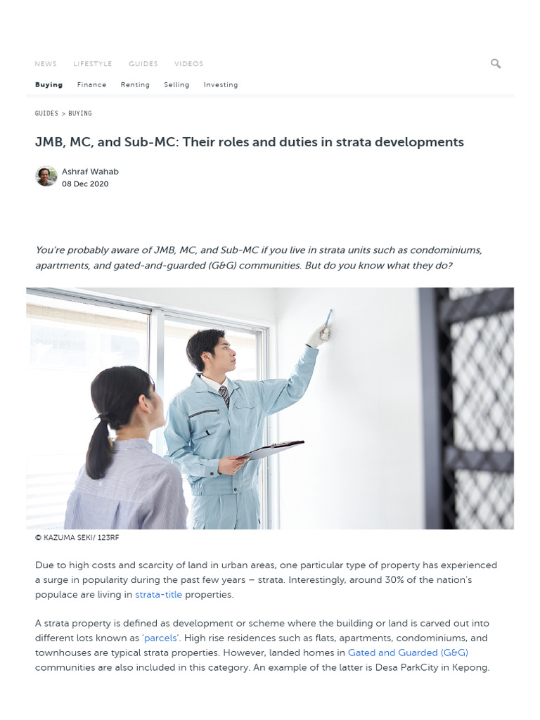 JMB, MC, and Sub-MC Roles Explained | PDF | Housing | Residential Buildings