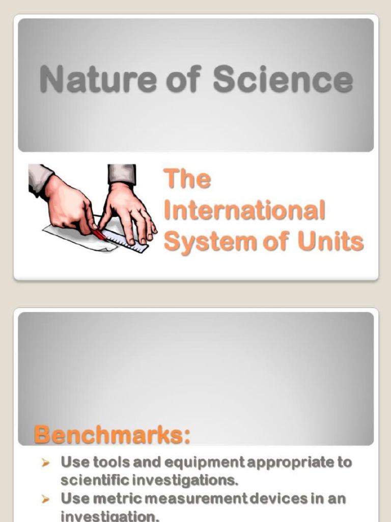 Nature of Science The International System of Units | PDF