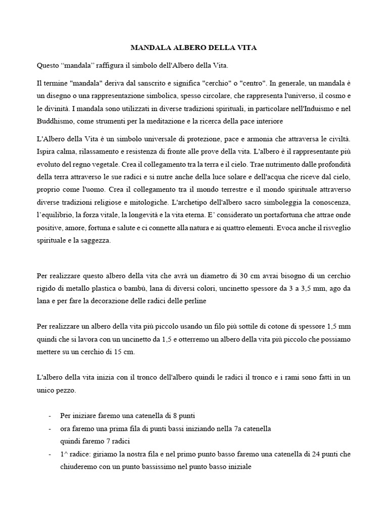 Albero Della Vita Crochet | PDF, image size:768x1024