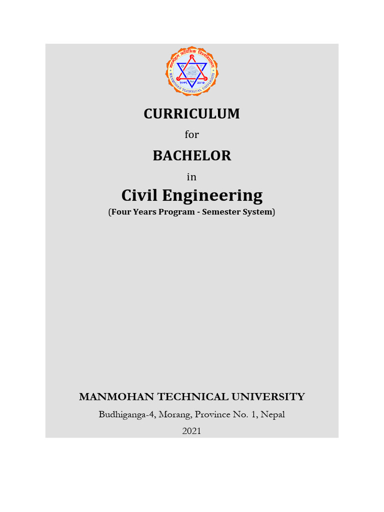 Civil Engineering Curriculum Overview | PDF | Academic Degree | Engineering