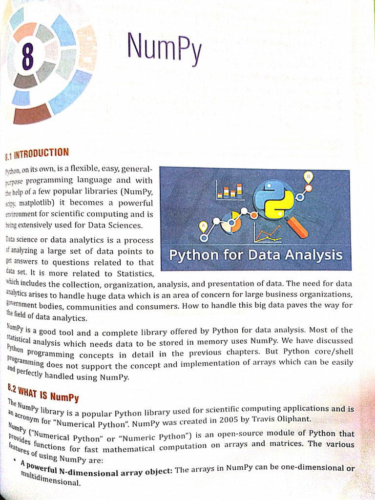 Chap 8 Numpy | PDF