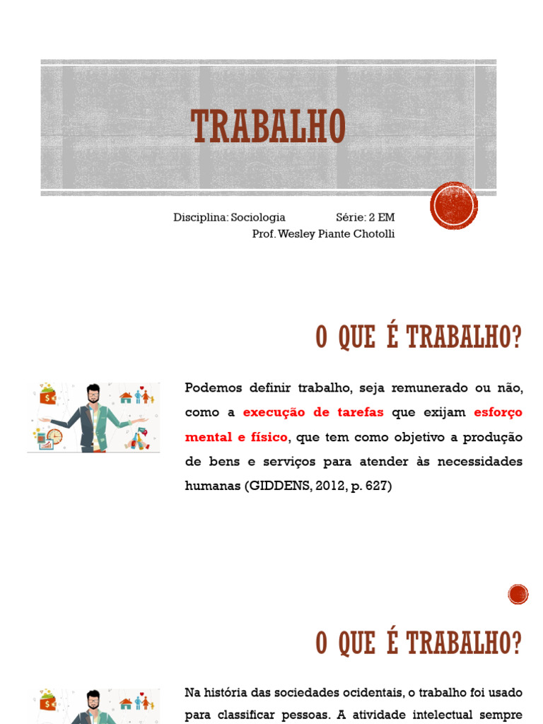 Definição e História do Trabalho | PDF | Karl Marx | Sociologia