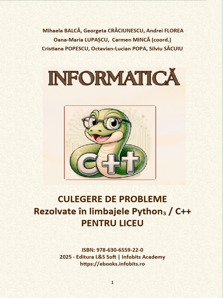 Culegere Python 2025 | PDF