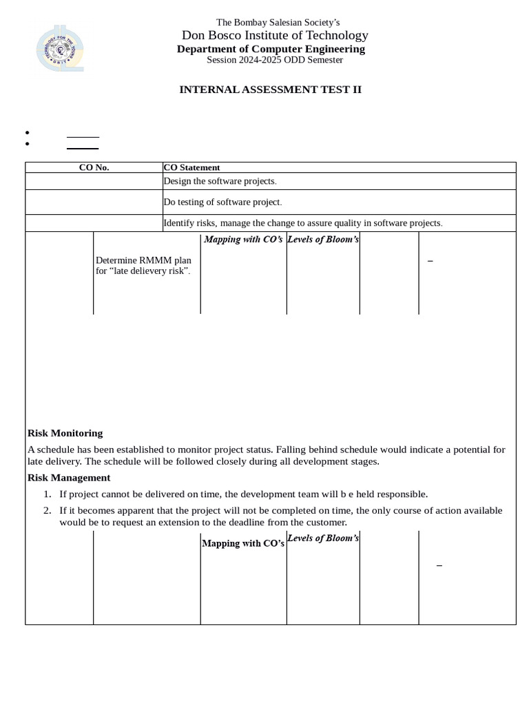 SE IA2 Updated Paper - Sol With Rubrics | PDF | Software Engineering ...