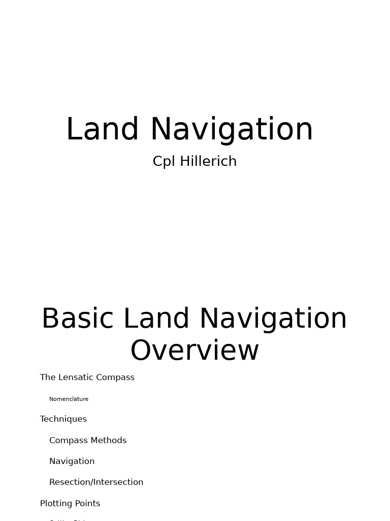 LandNAV Class | PDF | Compass | Contour Line