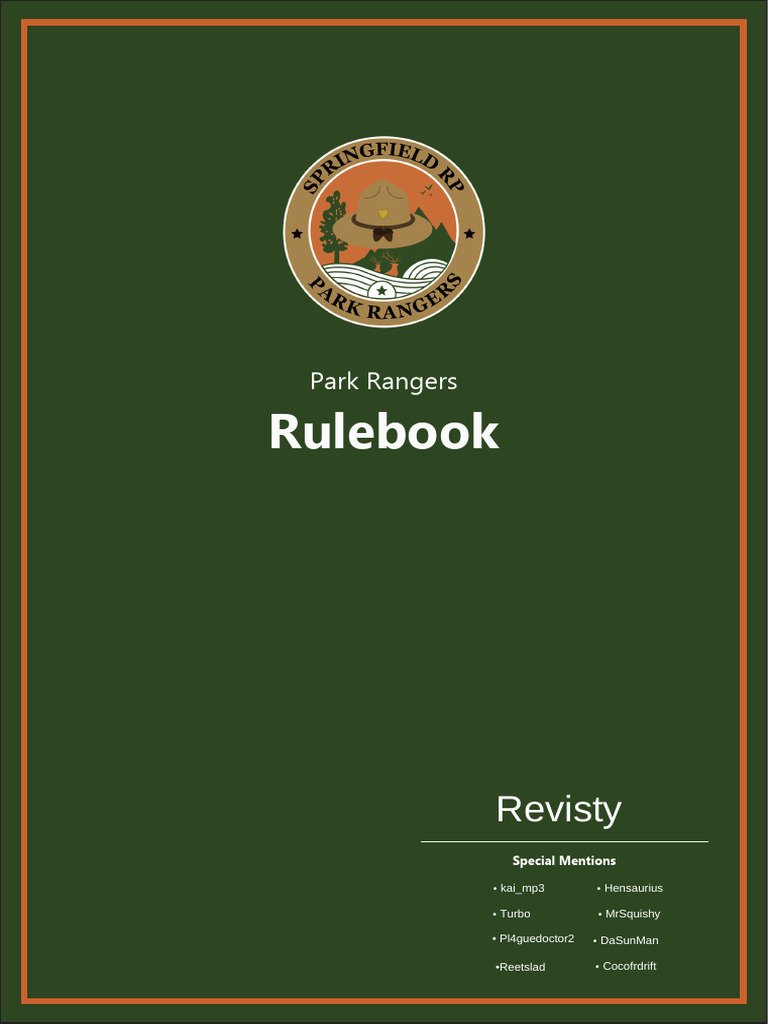 Park Rangers Rulebook Overview | PDF | Campsite | Camping