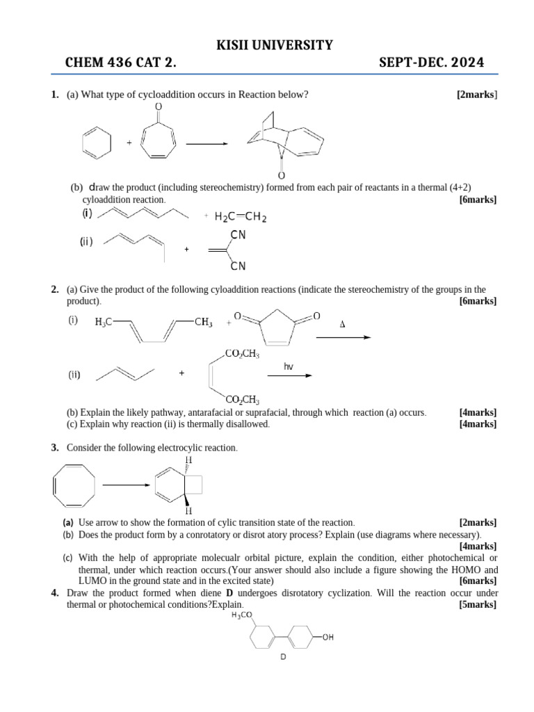 Chem 436 Cat 2 | PDF
