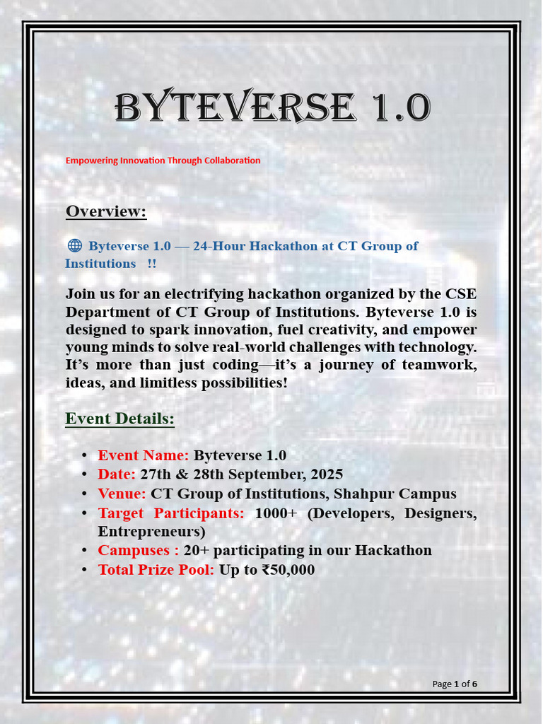 Invitation Hackathon-1-1 | PDF