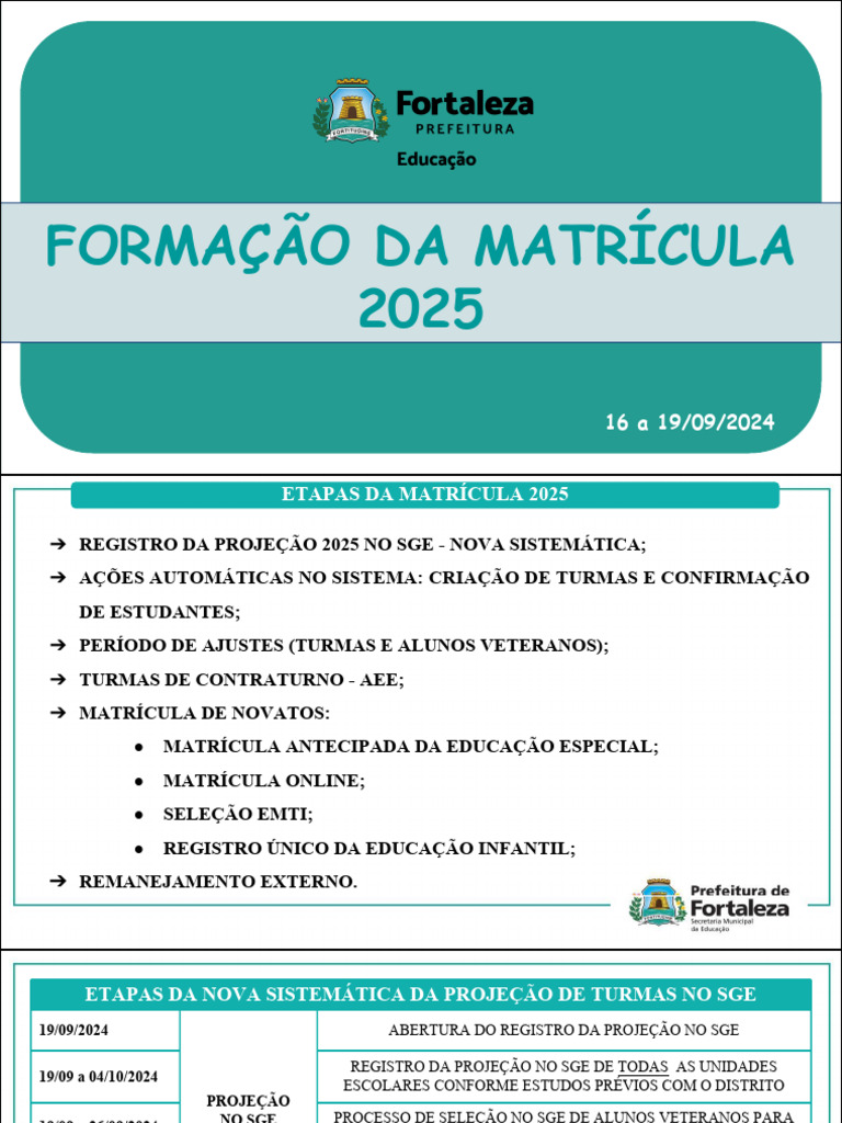 Projeção de Matrícula 2025 no SGE | PDF | Educação Especial | Internet