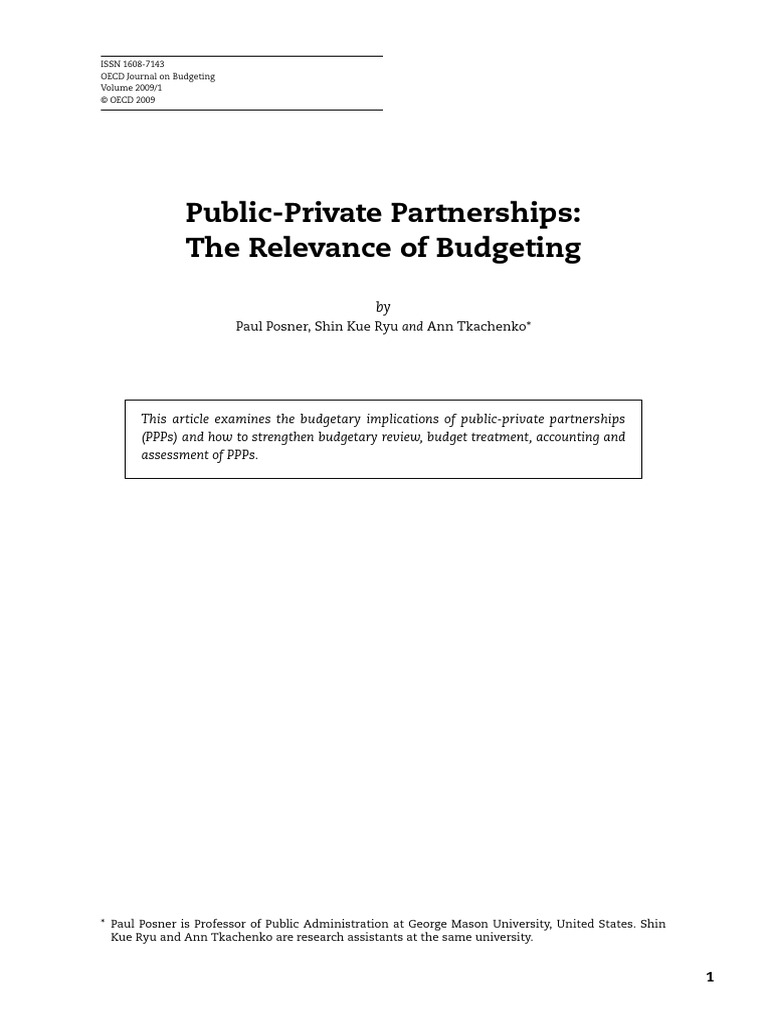 Budgeting Implications of PPPs | PDF | Public–Private Partnership ...