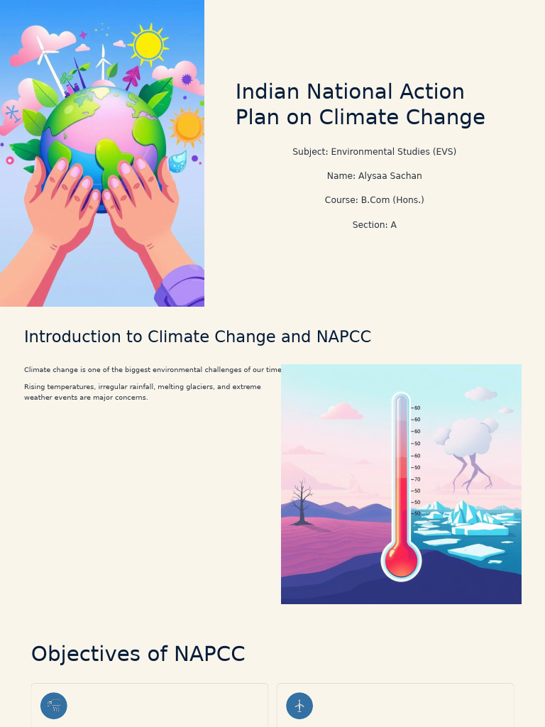 India's National Action Plan on Climate Change | PDF | Climate Change ...