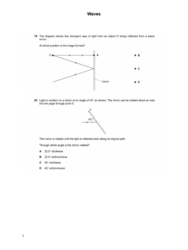 O Level Physics Paper 1 Waves Pdf