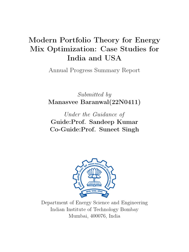 APS Report | PDF | Modern Portfolio Theory | Financial Risk