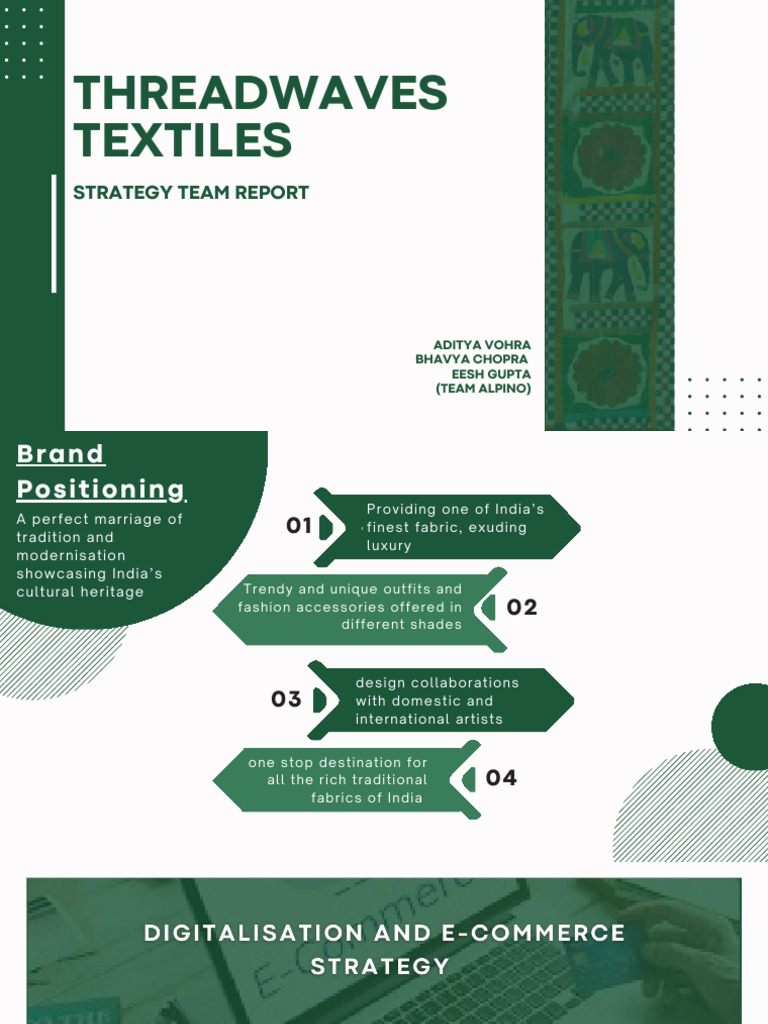 ThreadWaves Textiles Strategy Report | PDF | Supply Chain | Search ...