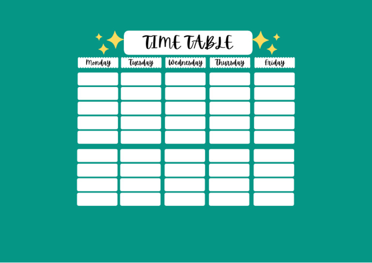 Time Table | PDF
