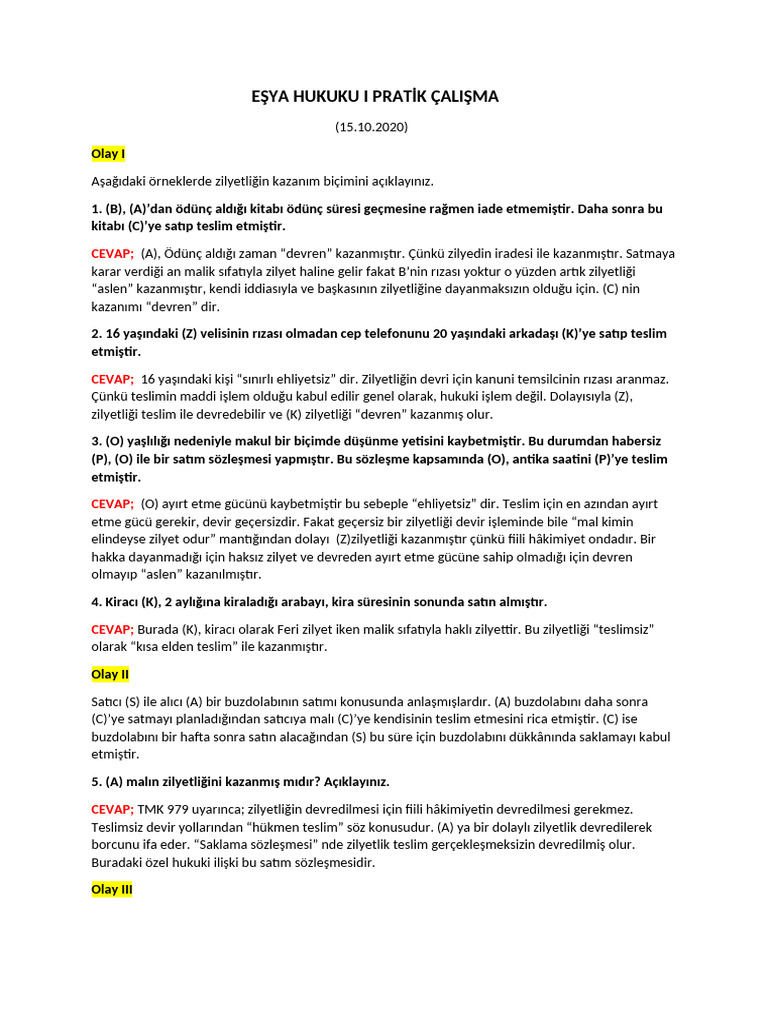 Eşya Prati̇k 2 | PDF