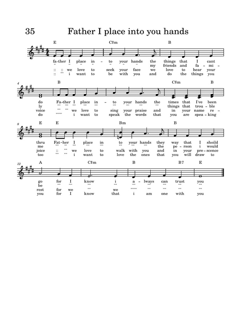 Father, I Place Into Your Hands | PDF